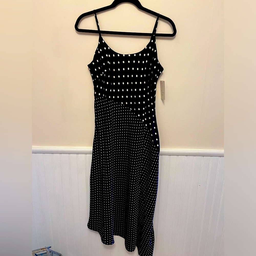 Polka dot cocktail dress.brand: a new day.